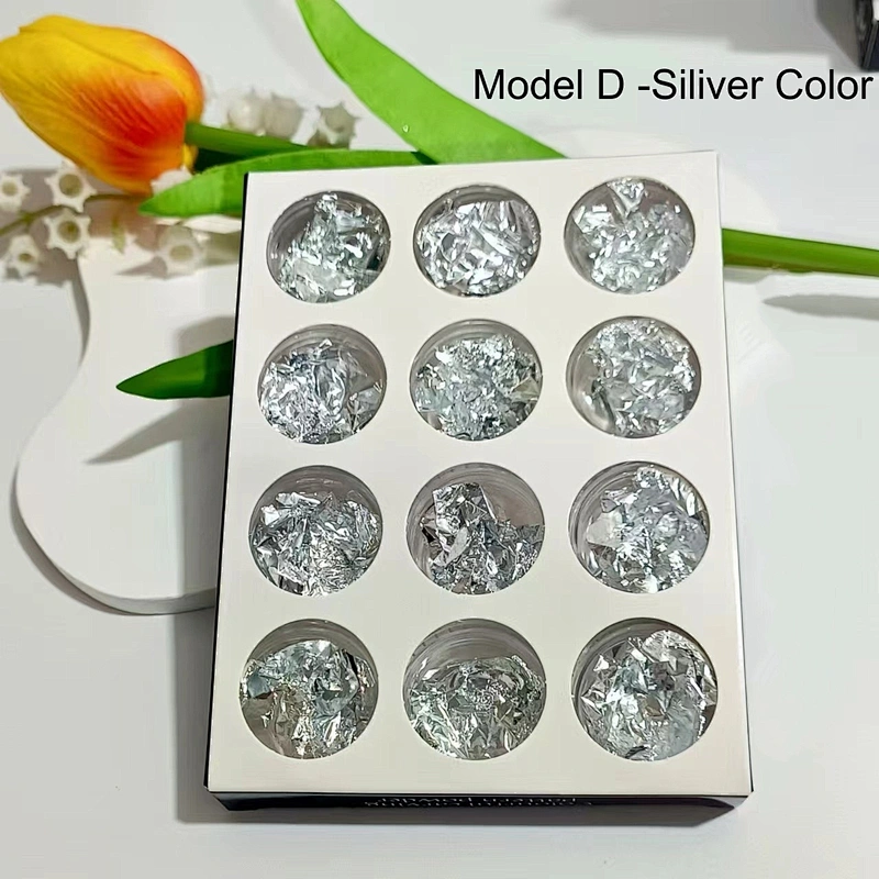 12 Grids/Box Gold Nail Foil Sticker For Girls Nail Art